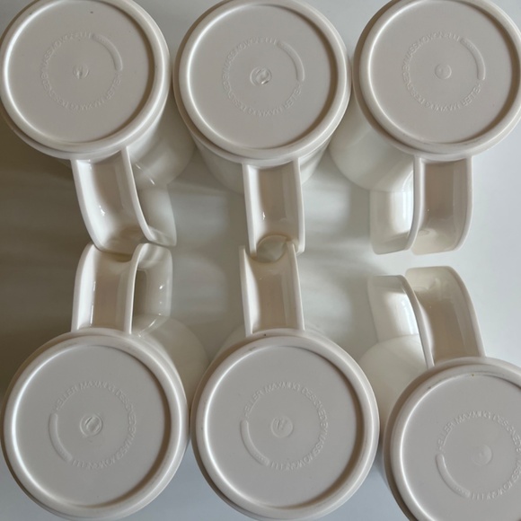 Heller Massimo Vignelli 6 Stacking White Max Mugs Hellerware Italian Design - Picture 6 of 6